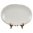 Zeh Scherzer Bavaria Goldrand Beilagenplatte Fleischplatte 33x22,2 cm