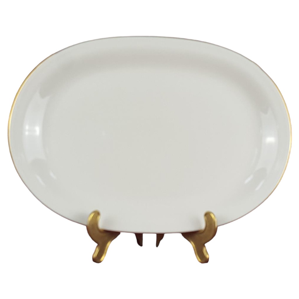 [458138621] Edelstein Goldrand Beilagenplatte Fleischplatte 33,7x24 cm