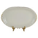 Röslau Bavaria Goldrand Beilagenplatte Fleischplatte 39,8x24,5 cm