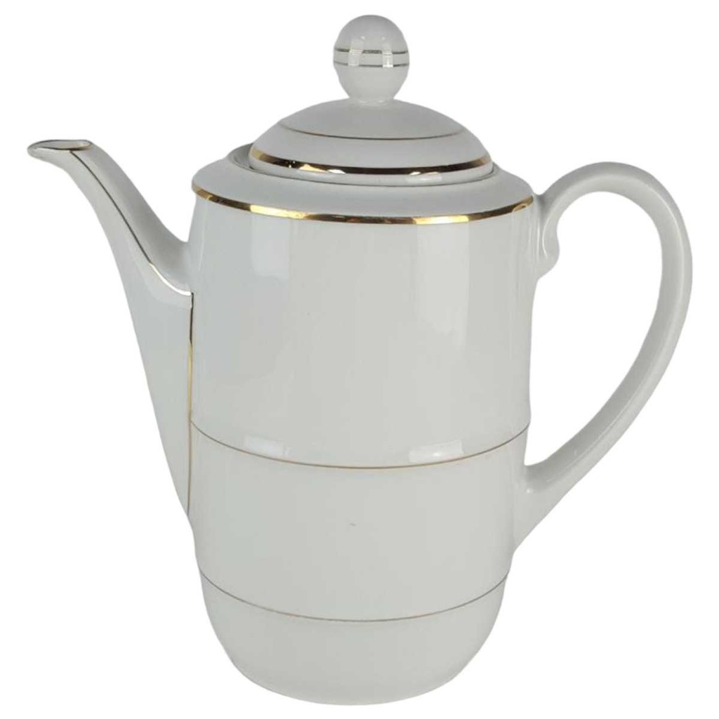 [458138633] Kaffeetasse Kaffeekanne Goldrand 2 L Mitterteich Weiß Bavaria gebraucht - akzeptabel