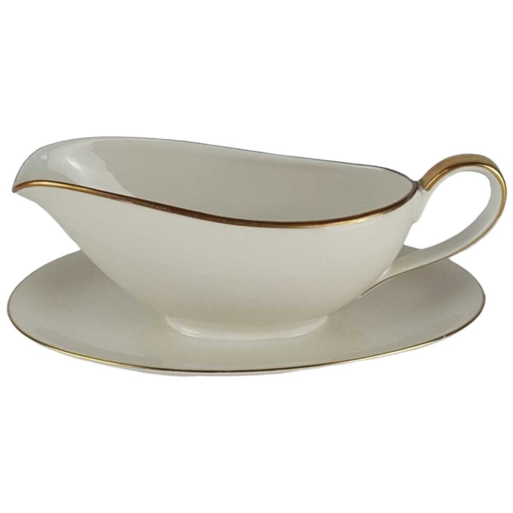 Sauciere Goldrand Bavaria Germany Elfenbein Porzellan Beige gebraucht - gut
