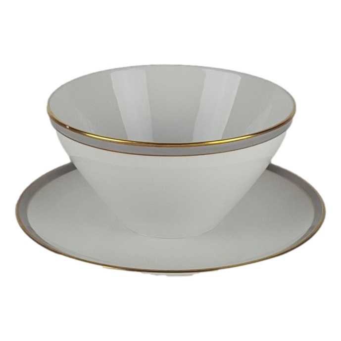 [458138660] Sauciere Goldrand 1tlg Edelstein Bavaria Grauband 21499 gebraucht - gut