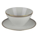 Sauciere Goldrand 1tlg Edelstein Bavaria Grauband 21499 gebraucht - gut
