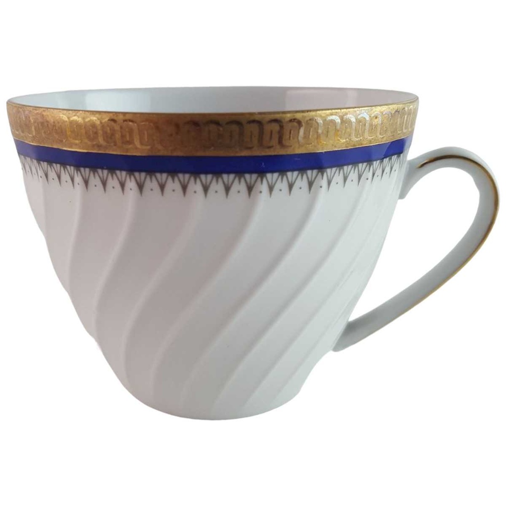 [45813868] Kaffeetasse Tasse Goldrand Bareuther Waldsassen Reliefdekor blau gebraucht - akzeptabel