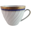 Kaffeetasse Tasse Goldrand Bareuther Waldsassen Reliefdekor blau gebraucht - akzeptabel