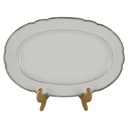 Hutschenreuther Selb Porzellan Goldrand Beilagenplatte Fleischplatte 28,3x19 cm
