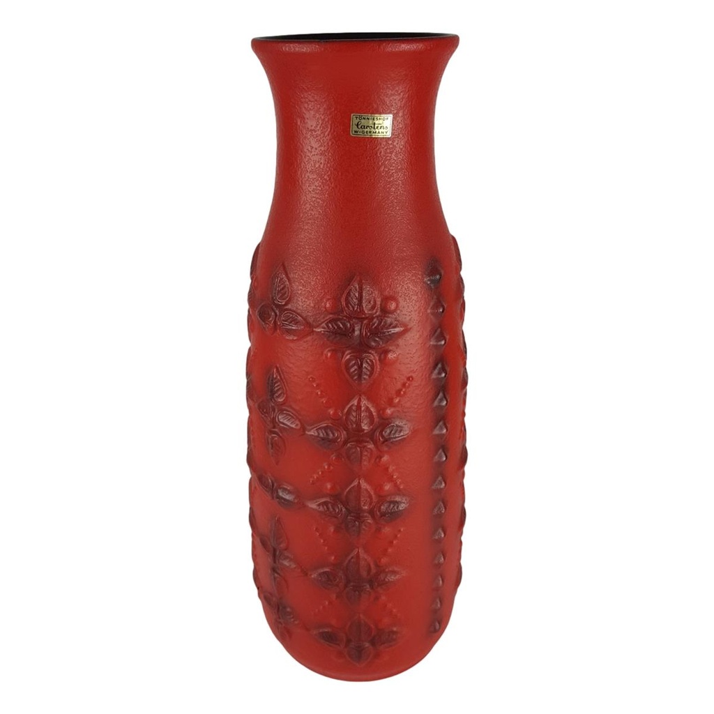 [458138778] Blumenvase Bodenvase 50,5 cm Carstens Tönnieshof Rot W.Germany Germany gebraucht - sehr gut