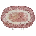 Servierplatte Beilagenplatte 25,7x17,9 cm Enoch Wedgwood Woodland Rot gebraucht - akzeptabel
