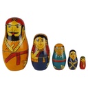 Figur Skulptur Russische Matroschka Holzpuppe 5 Puppen Geschenk Souvenir H 13,5 cm
