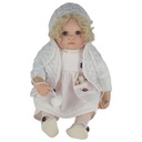 Gaby Jaques Künstlerpuppe Porzellan Bettina H 40 cm mit Echtheitsbeglaubigung