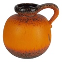 Scheurich Keramik W. Germany Vase orang schwarz H 21,4 cm