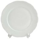 Kuchenteller Dessertteller 19,5 cm Mitterteich Unbekannte Formen Relief weiß Bavaria gebraucht - gut
