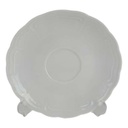 Untertasse 14,4 cm Retsch Wunsiedel Relief weiß gebraucht - gut