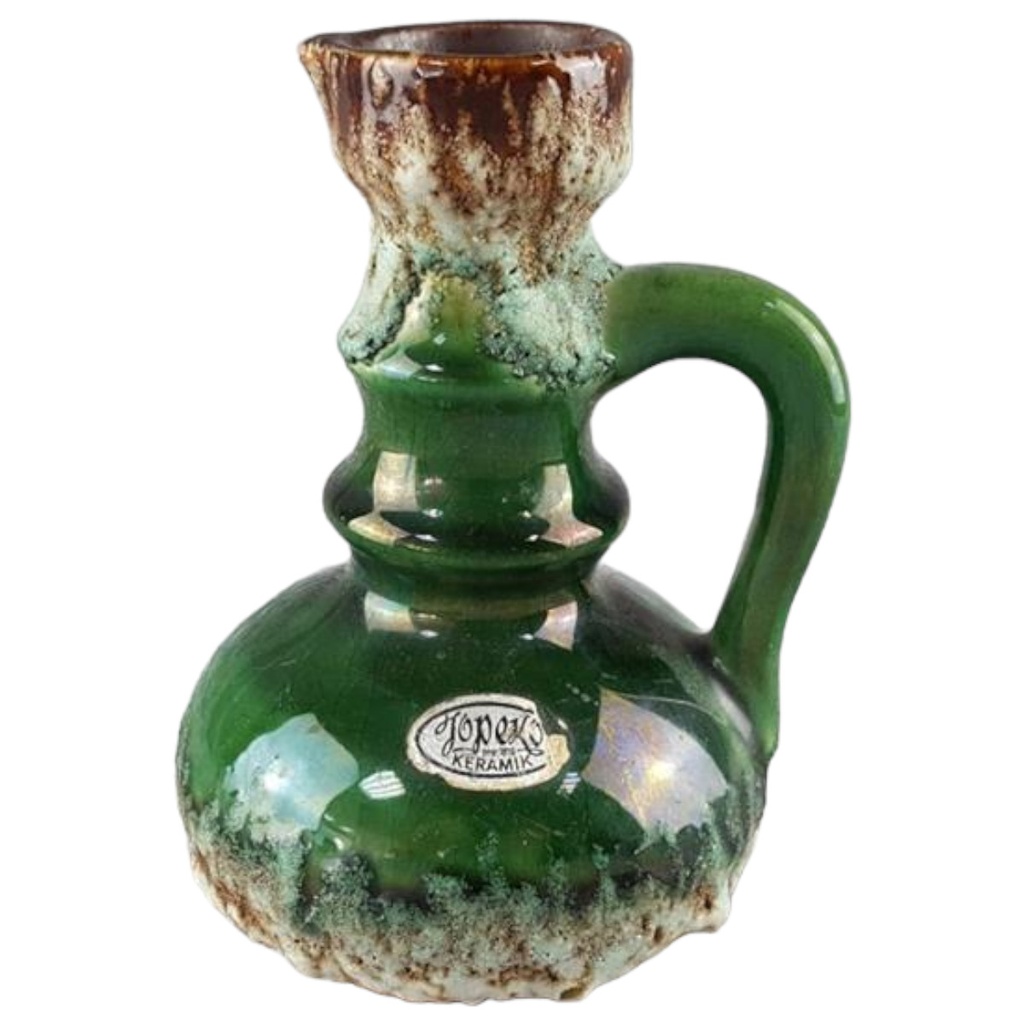 [458138973] Jopeko Keramik Modell 7201/15 grün Fat Lava Vase H 14,6 cm