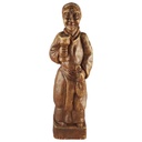 Holzfigur Holzskulptur Mönch mit Weinkelch Spain H 38,3 cm
