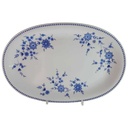 Fleischplatte groß 35x22,9 cm Seltmann Weiden Doris Bayerisch Blau gebraucht - sehr gut