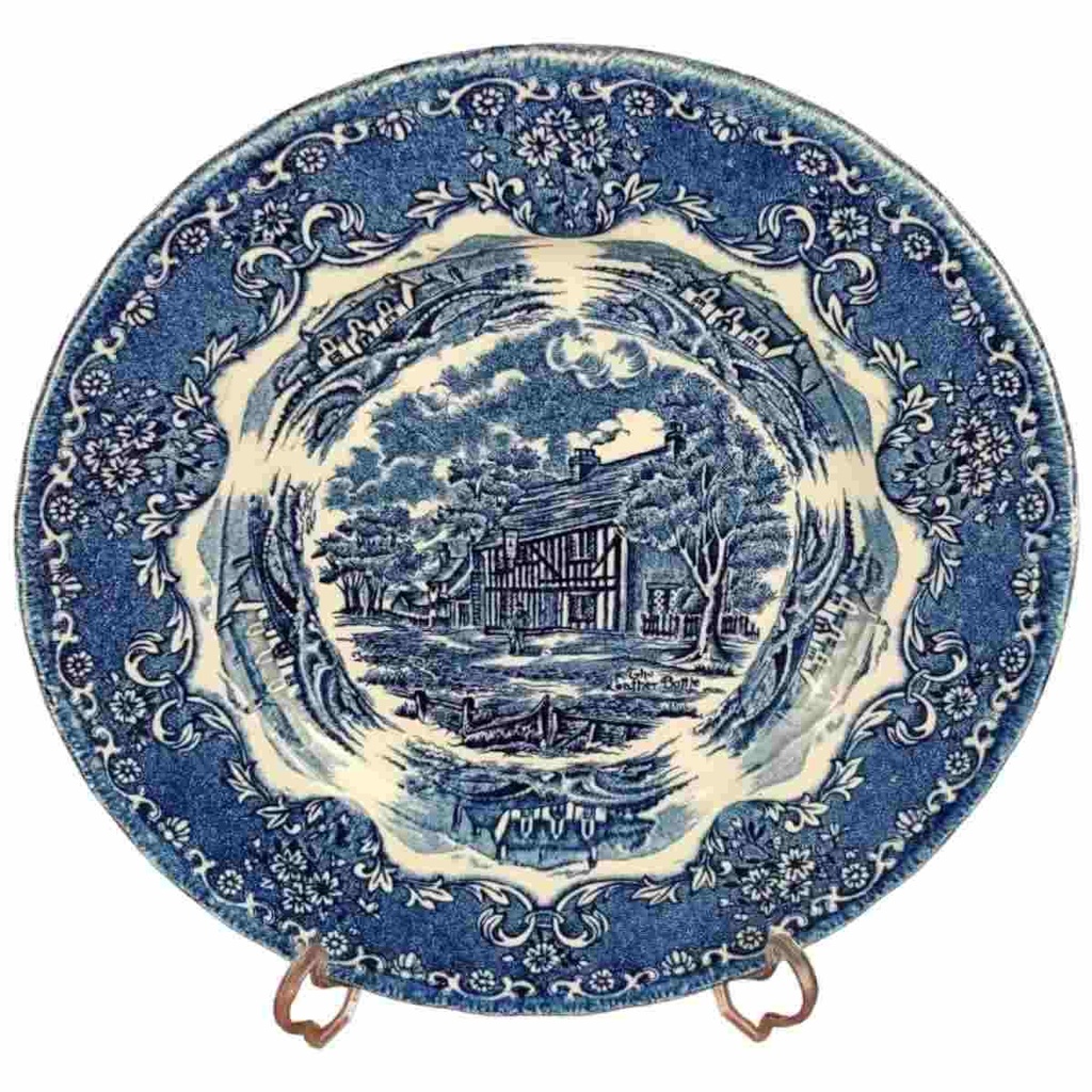 [458139080] Kuchenteller Dessertteller 20,5 cm Grindley English Country Inns Blau gebraucht - gut
