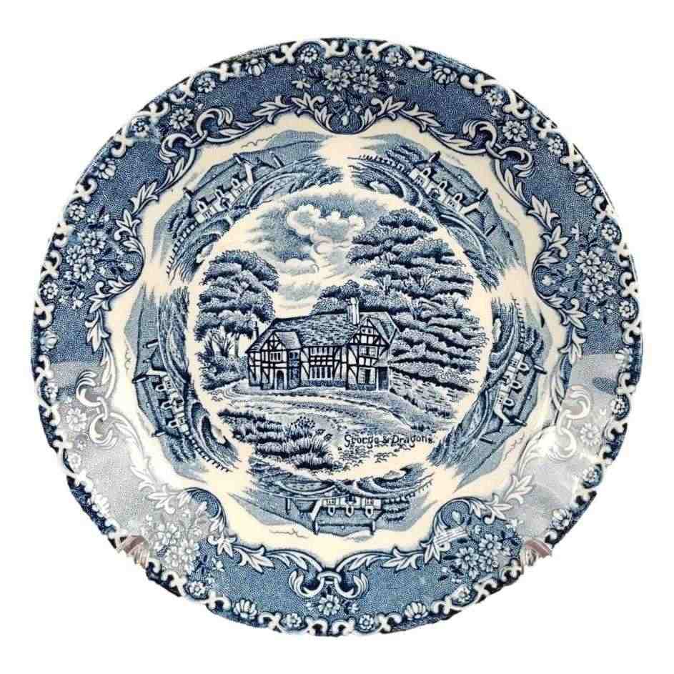 [458139081] Untertasse für Kaffee 14,5 cm Grindley English Country Inns Blau gebraucht - gut
