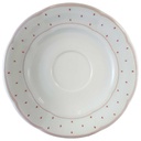 Untertasse für Kaffee 14,7 cm Marienbad Ingres Weiss Rote Rauten