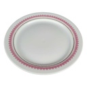 Kuchenteller Dessertteller Goldrand 19,2 cm Eschenbach Venedig Perlrand Rot gebraucht - gut