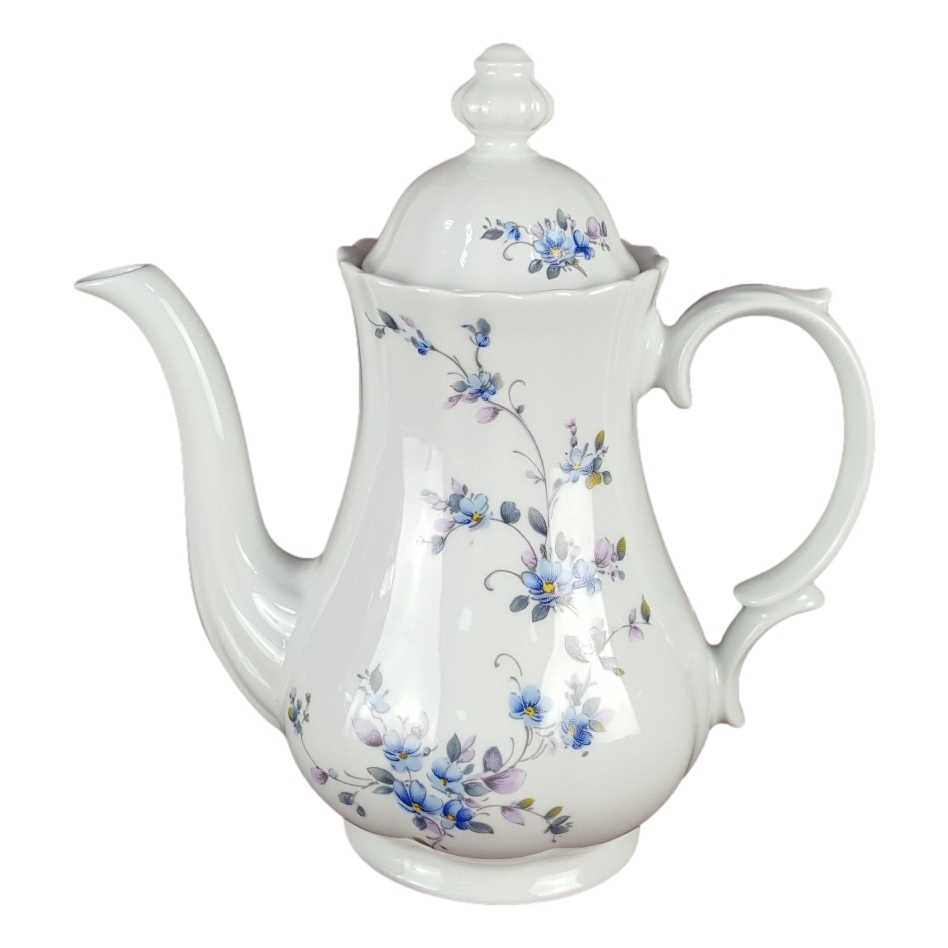 [458139206] Kaffeekanne 1,35 L Retsch Wunsiedel Blau Blumendekor Blumen gebraucht - gut