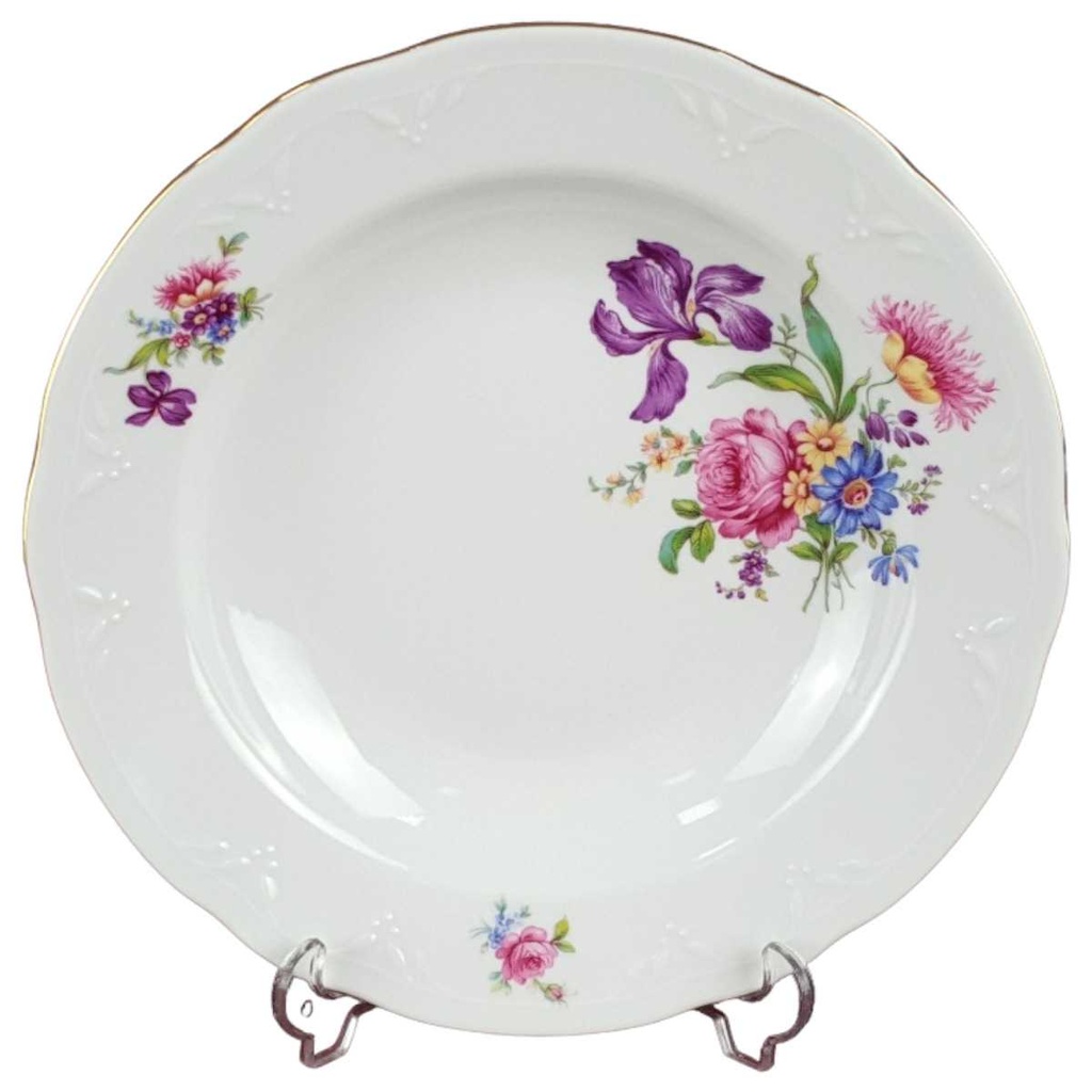 [458139212] Suppenteller 22,2 cm Kahla Blumenmuster gebraucht - gut