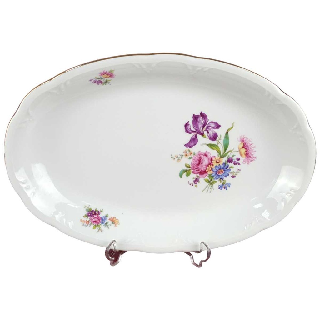 Servierplatte 31,5x21,3 cm Kahla Blumenmuster gebraucht - gut