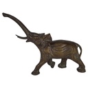 Vintage Messingfigur Messingskulptur mit Patina Elefant L 28 H 24,5 cm