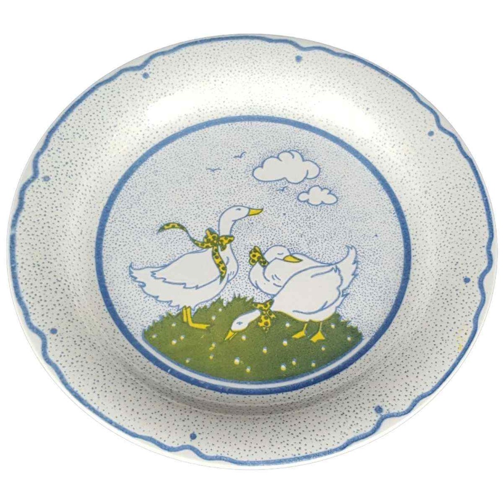 Kuchenteller Dessertteller 20 cm English Ironstone Tableware (EIT) EIT England Gänse Motiv gebraucht - sehr gut