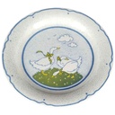 Kuchenteller Dessertteller 20 cm English Ironstone Tableware (EIT) EIT England Gänse Motiv gebraucht - sehr gut