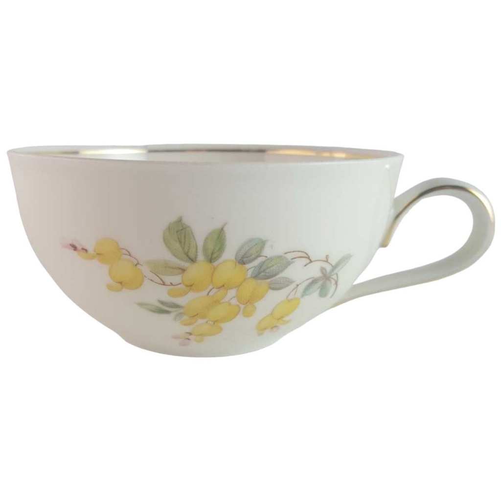 [45813945] Teetasse Tasse Goldrand Rhenania Duisdorf gelbe Blumen mit gebraucht - gut