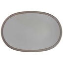 Servierplatte Speiseplatte Fleischplatte Steakplatte Goldrand 33,7x22,9 cm Tirschenreuth Grauband gebraucht - gut