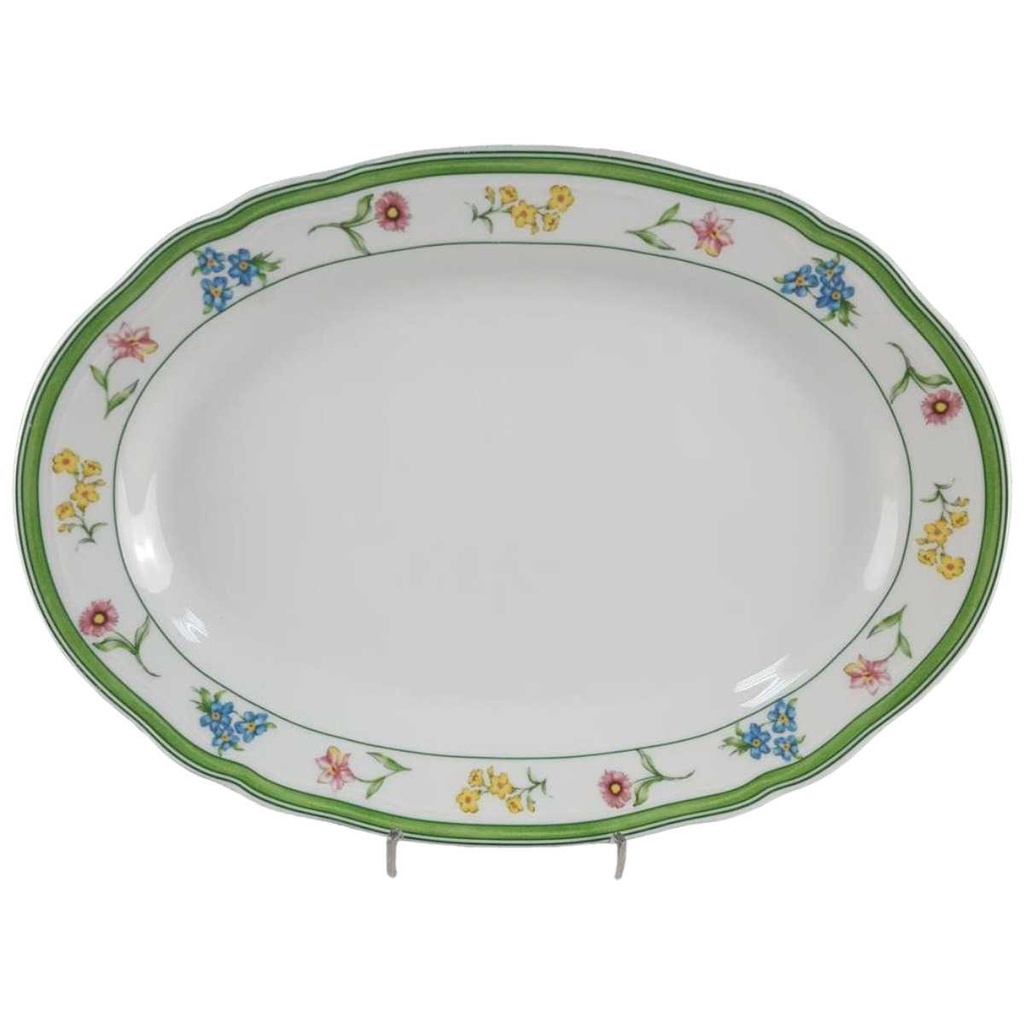 [45813960] Servierplatte Fleischplatte 32,3x23,3 cm Creatable Anna Lisa bunte Blumen gebraucht - gut