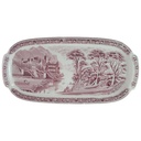 Servierplatte Speiseplatte Fleischplatte Königskuchenplatte Tortenplatte Kuchenplatte 33x16,5 cm Royal Sphinx Maastricht Old England Rot gebraucht - akzeptabel