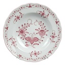 Suppenteller 22,2 cm Tirschenreuth Unbekannte Formen Blumenmuster mit rosa Rand gebraucht - gut