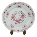 Kuchenteller Dessertteller 19,7 cm Tirschenreuth Unbekannte Formen Blumenmuster mit rosa Rand gebraucht - gut