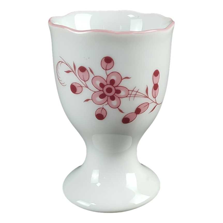 [458139637] Eierbecher Tirschenreuth Unbekannte Formen Blumenmuster mit rosa Rand gebraucht - gut