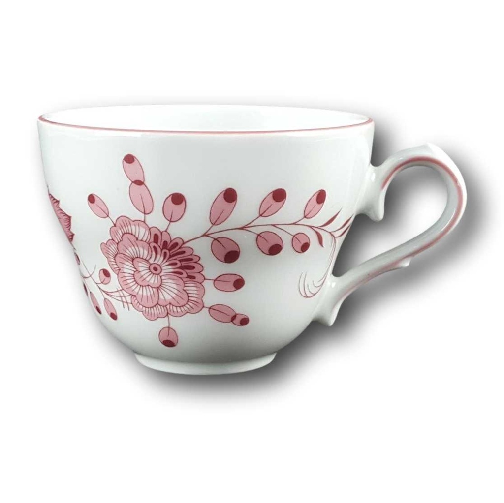 Kaffeetasse Tirschenreuth Unbekannte Formen Blumenmuster mit rosa Rand gebraucht - gut