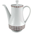 Kaffeekanne 1,4 L Winterling Kirchenlamitz Karo rot schwarz gebraucht - gut