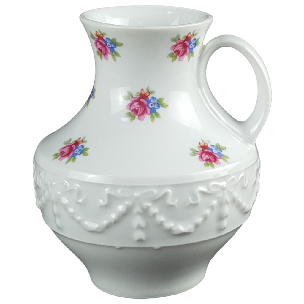 [458139672] Royal Porzellan KPM Vase mit Henkel Blumenvase Handarbeit H 12 cm