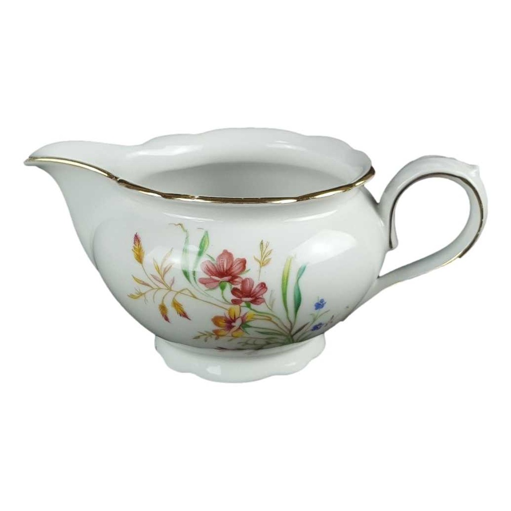 [458139681] Milchkännchen Goldrand Schirnding Bavaria Blumendekor Blumen gebraucht - gut