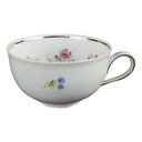 Teetasse Tasse Goldrand Schirnding Bavaria Blumendekor Blumen gebraucht - gut