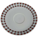 Untertasse für Kaffee 14,3 cm Winterling Kirchenlamitz Karo rot schwarz gebraucht - gut