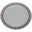Kuchenteller Dessertteller 19,7 cm Winterling Kirchenlamitz Karo rot schwarz gebraucht - gut