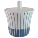 Zuckerdose Melitta Paris Form 21 blaue Streifen gebraucht - gut