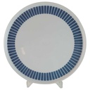 Kuchenteller 18,7 cm Melitta Paris Form 21 blaue Streifen gebraucht - akzeptabel