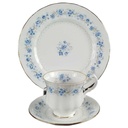 Sammeltasse Sammelgedeck 3tlg Royal Malvern Blaue Blumenranke gebraucht - gut