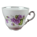 Kaffeetasse Schumann Arzberg Veilchen lila Platinrand gebraucht - sehr gut