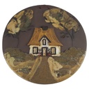 Korber Kunsthandwerk Keramik Bild Wandbild Wanddeko D 37,3 cm