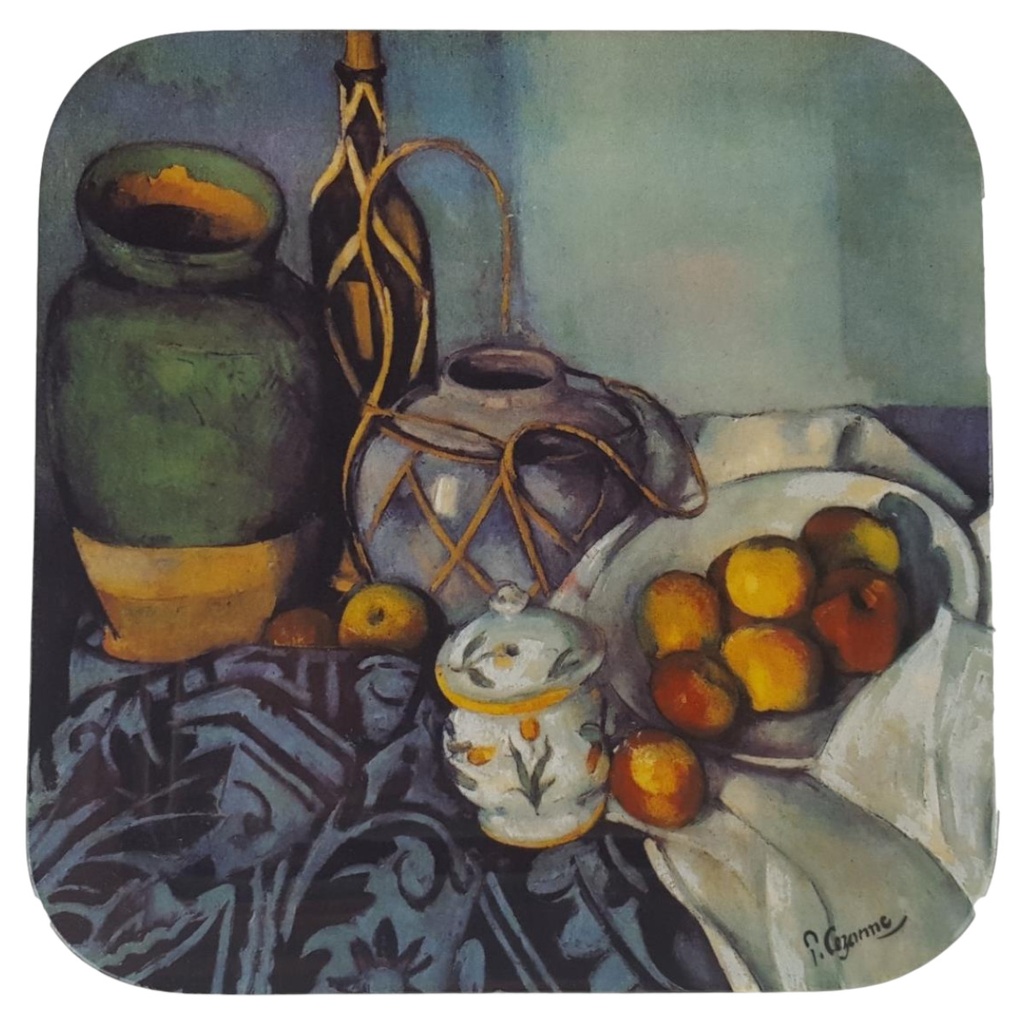 [458139840] Paul Cezanne Stillleben Zuckerdose & Äpfel Erstausgabe Sammelteller 1994